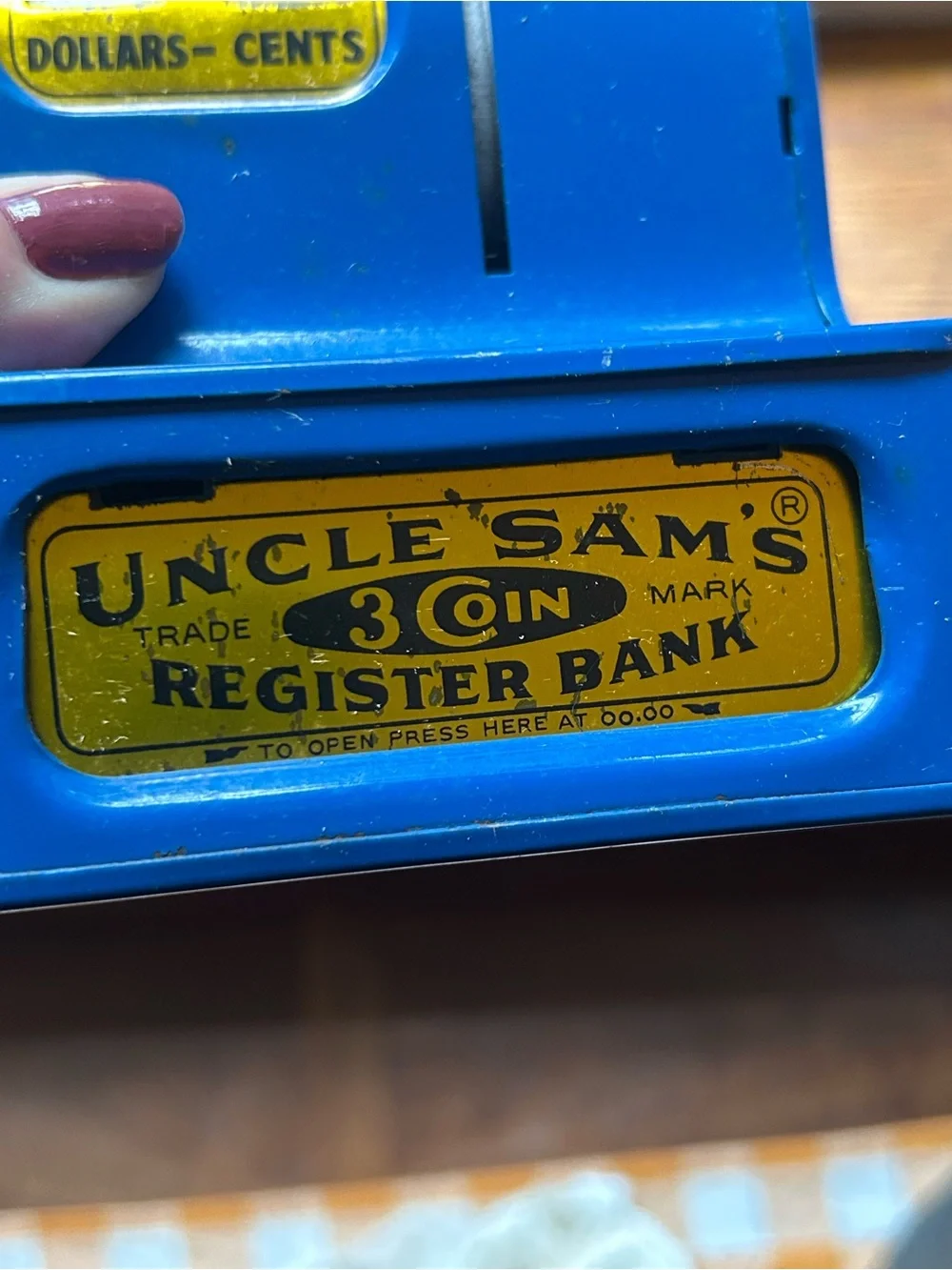Blue Toy Register Bank - Kids Playset Action Figure Accessory